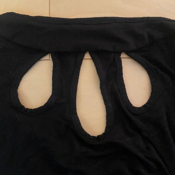 Vintage Y2K Zone Choc going-out top, black with cut-outs, size S - Picture 4 of 6